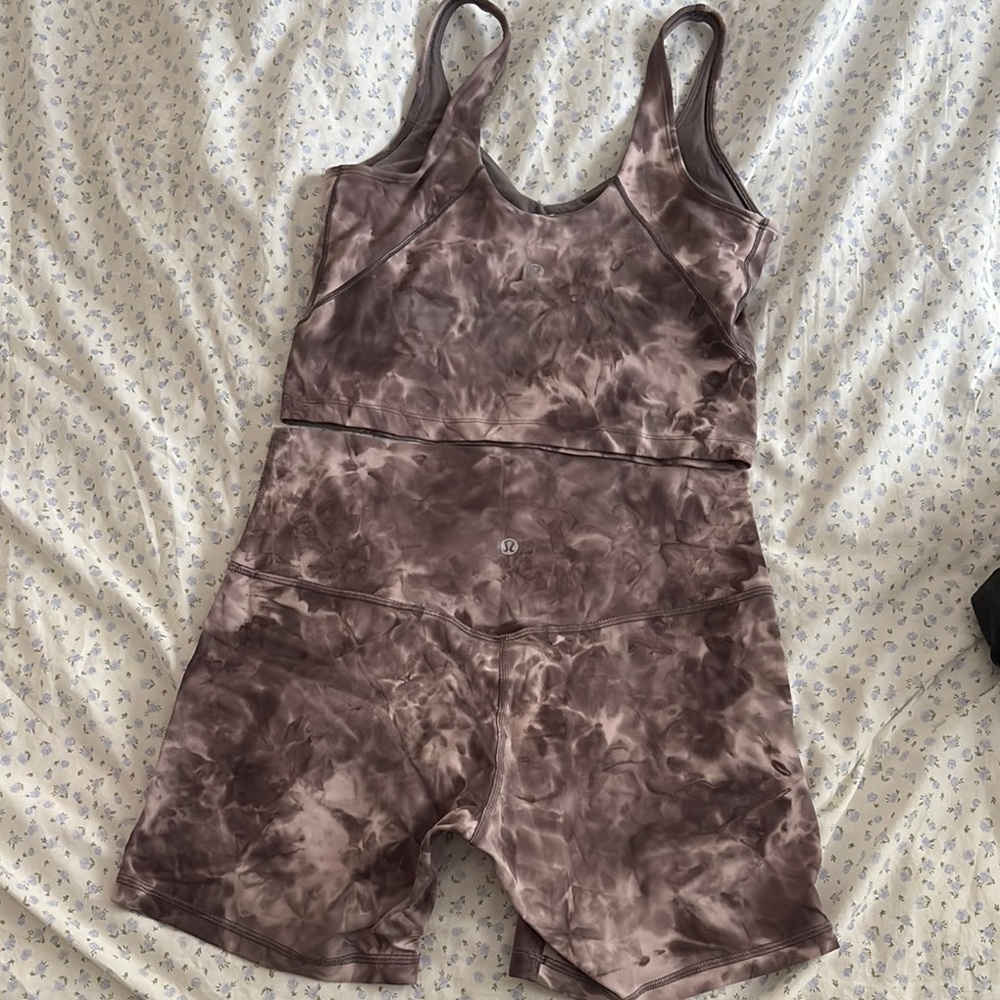 Lululemon Athletica Brown and Cream Tank Top